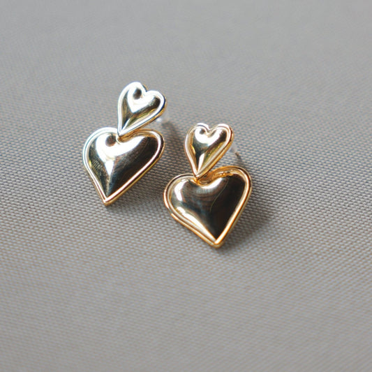 Double Heart Earrings