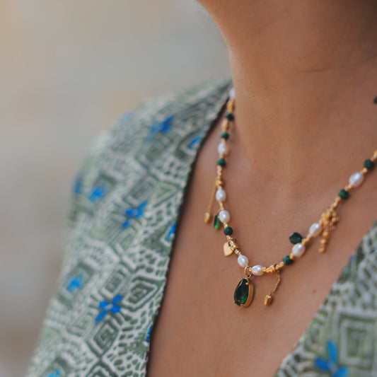 Stunning Delicate Jade Color Summer Necklace