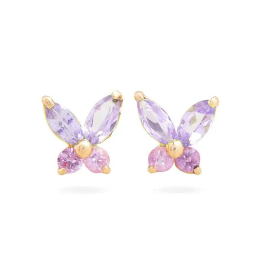 Lilac Butterfly Stud (Single)