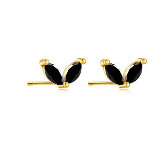 Black Bunny Ear Stud (Single Stud)